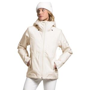 The North Face Women's Gardenia White Hooded Ski Jacket